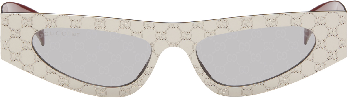 Gucci Silver Fashion Show Cat Eye Sunglasses Gucci display picture 3