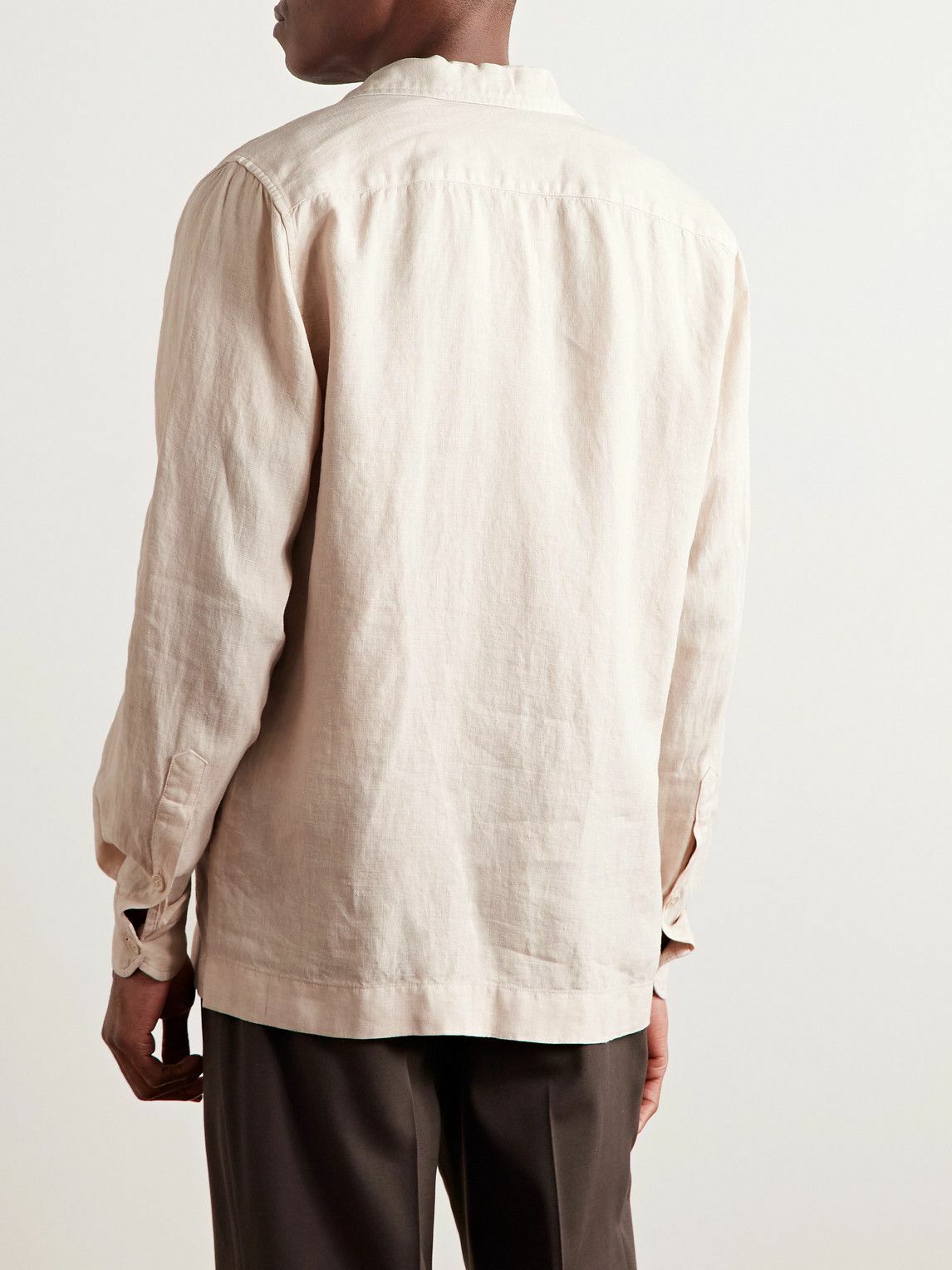 Boglioli - Camp-Collar Linen Overshirt - Neutrals