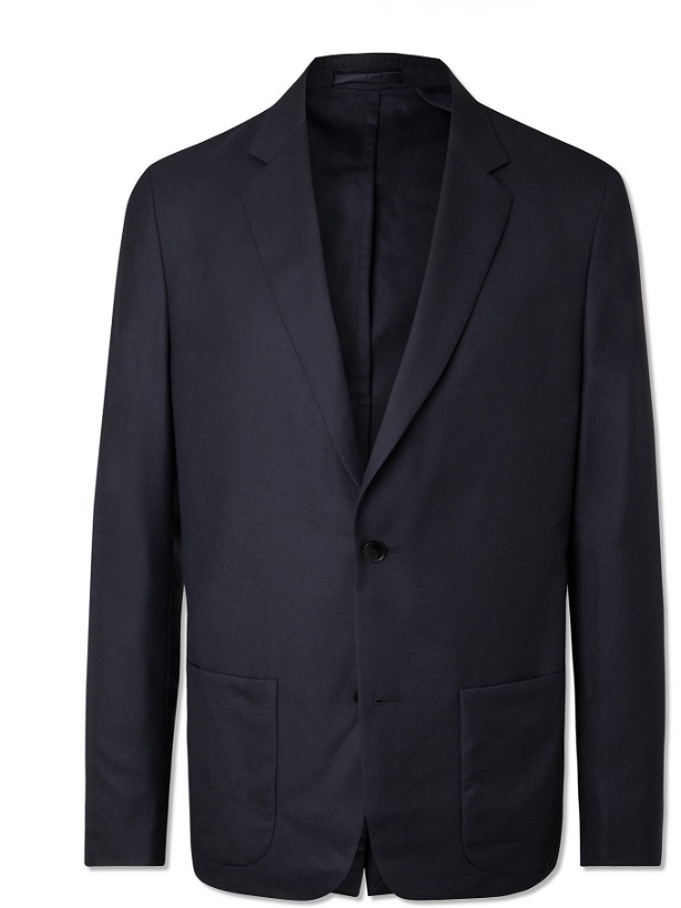 Photo: MR P. - Lightweight Unstructured Cashmere and Silk-Blend Jacket - Blue - UK/US 38