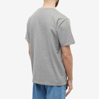 Maison Kitsuné Men's Embroidered Relaxed T-Shirt in Grey Melange