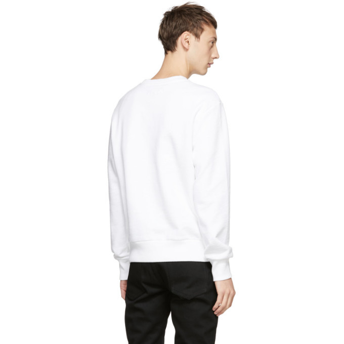 rag and bone White Glitch Sweatshirt