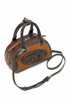 Diesel 1DR Dome - Small bowling bag in suede and grainy PU - Crossbody Bags - Woman -