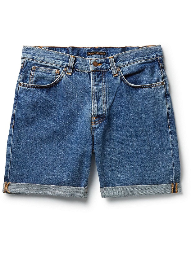 Photo: Nudie Jeans - Josh Straight-Leg Organic Denim Shorts - Blue