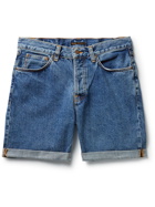 Nudie Jeans - Josh Straight-Leg Organic Denim Shorts - Blue