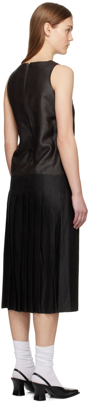 UMBER POSTPAST Brown Mud-Dyed Midi Dress