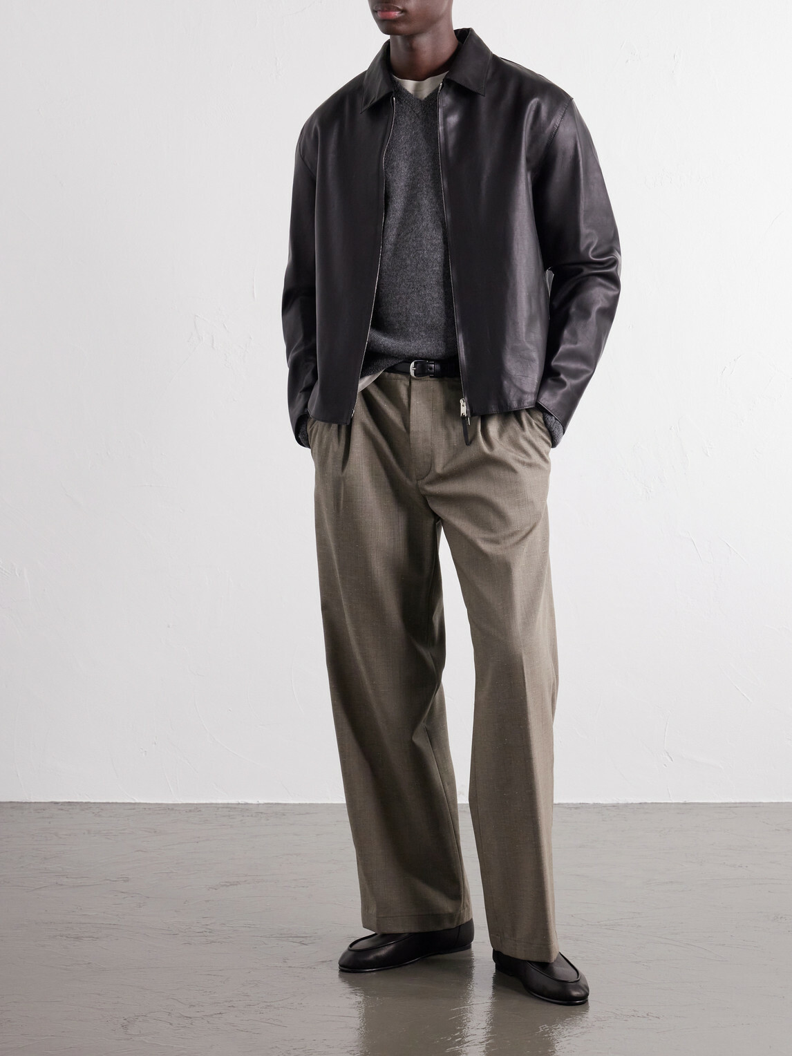 YOKE - Leather Jacket - Black