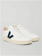 Veja - V-10 Rubber-Trimmed Leather Sneakers - White