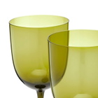 ferm LIVING Host White Wine Glasses - Set of 2 in Moss Green 