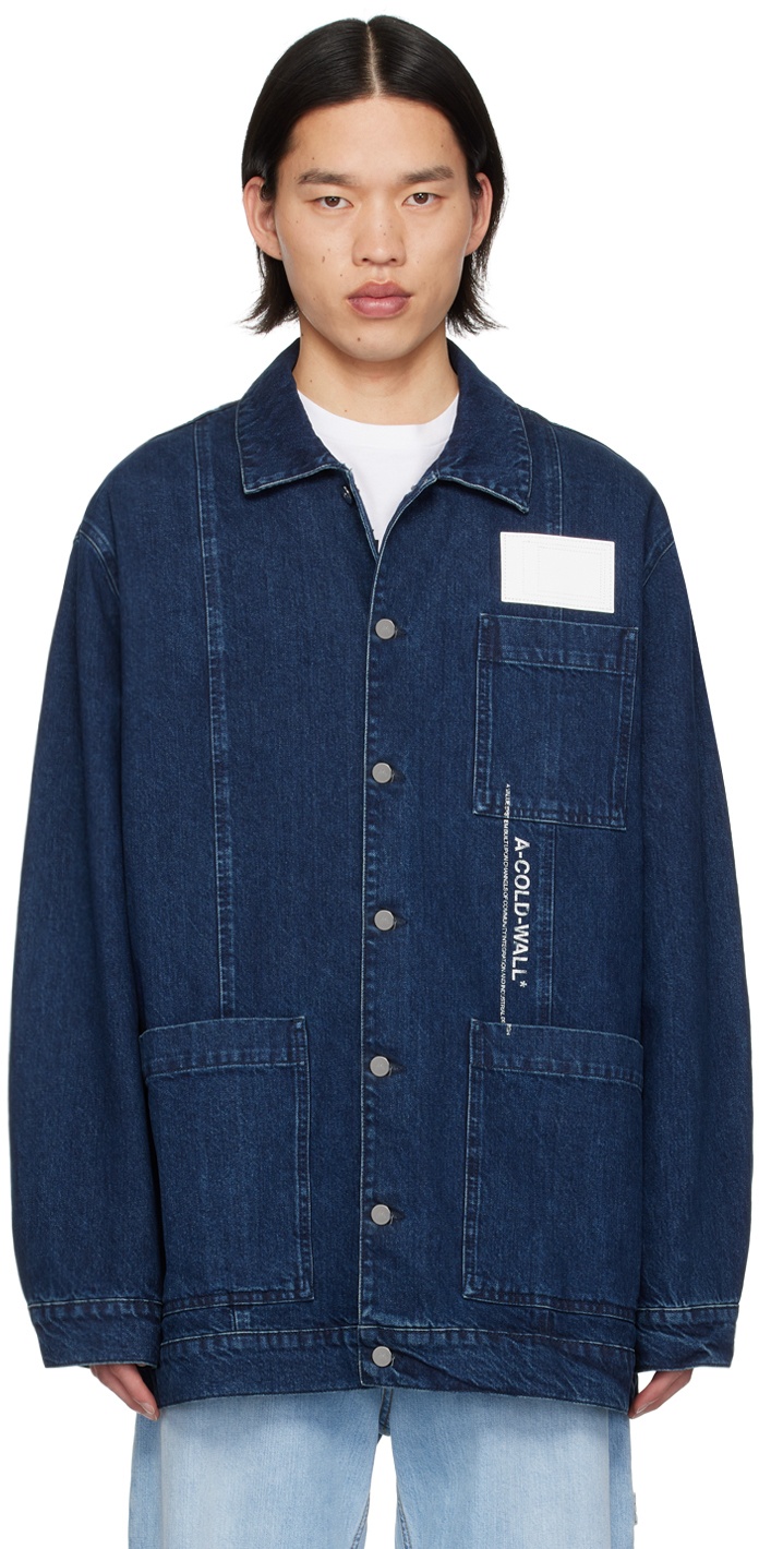 Photo: A-COLD-WALL* Navy Button Denim Jacket