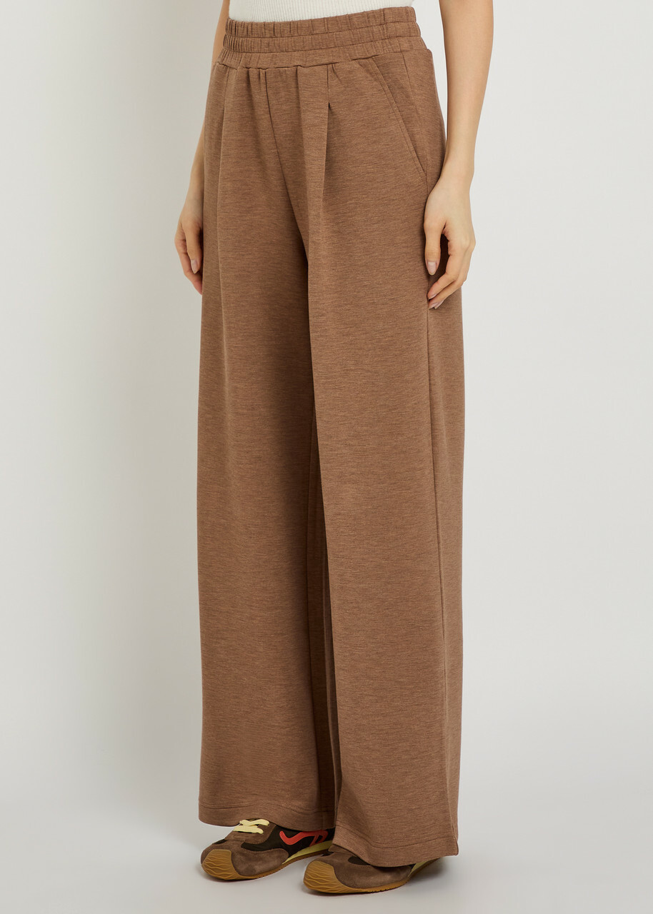 Varley The Extra Wide Leg 29.5 Stretch-jersey Sweatpants Brown