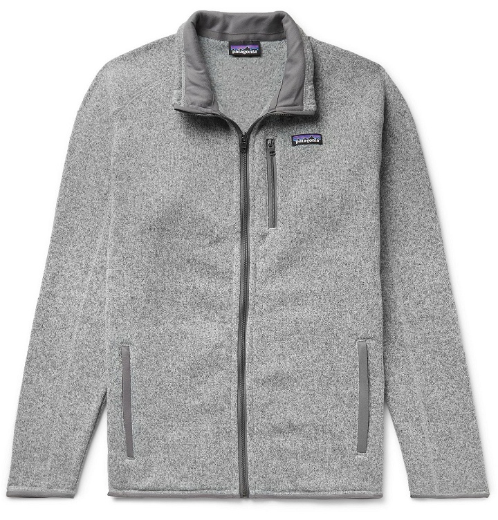 Photo: Patagonia - Better Sweater Mélange Fleece-Back Knitted Jacket - Gray