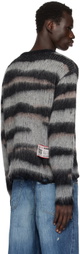 DEVÁ STATES Gray Mohair Crewneck Savanna Sweater