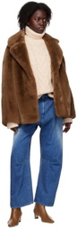 Stand Studio Brown Savannah Faux-Fur Jacket