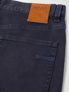Zegna - Roccia Stretch Linen and Cotton-Blend Trousers - Blue
