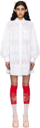 Simone Rocha White Puff Sleeve Minidress