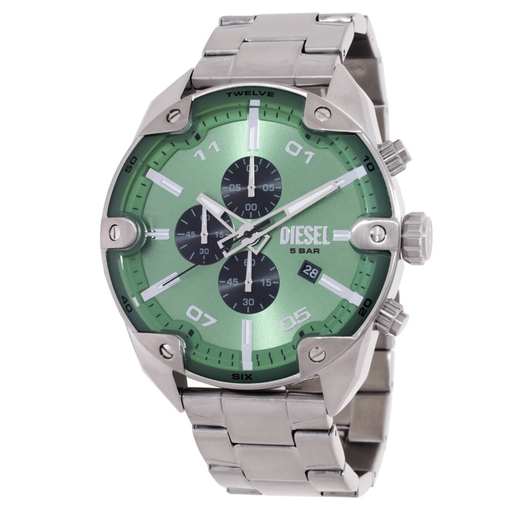 Photo: Diesel Spiked Chronograph Quartz Green Dial Mens Watch DZ4712