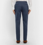 Canali - Navy Slim-Fit Cotton-Blend Suit Trousers - Men - Navy