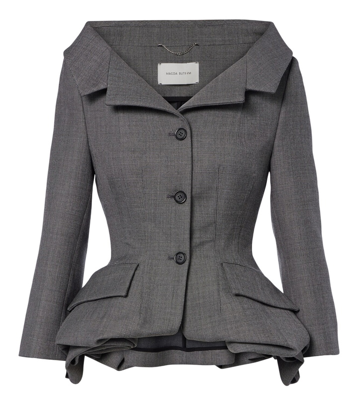 Photo: Magda Butrym Peplum virgin wool blazer