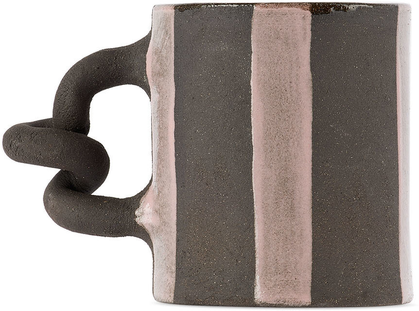 Harlie Brown Studio Black & Pink Stripe Delights Mug