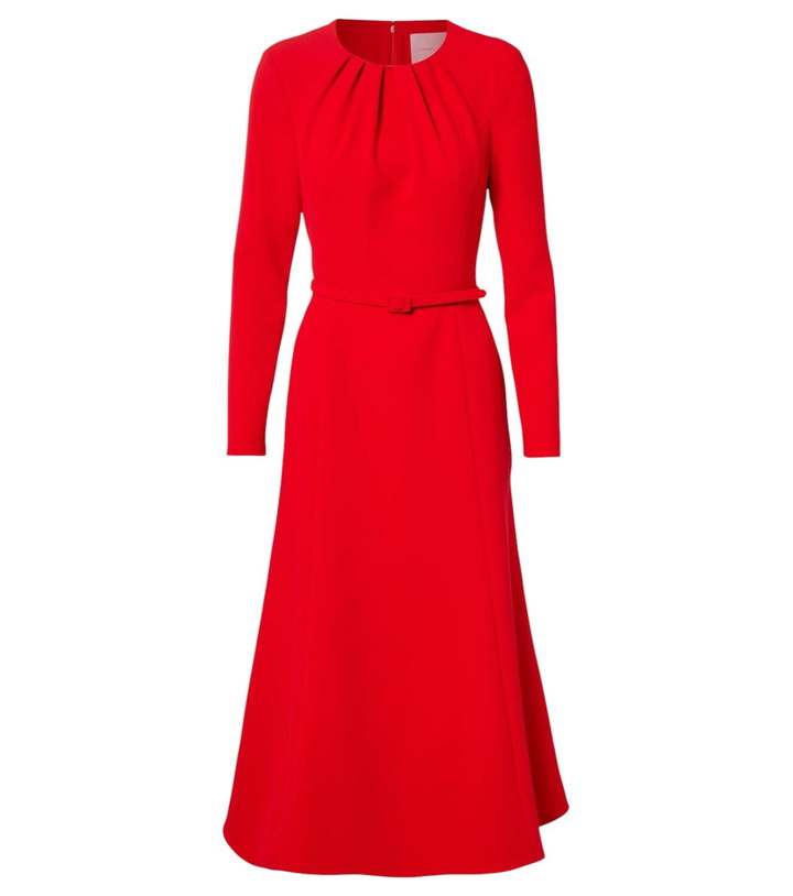 Photo: Carolina Herrera Belted crêpe midi dress