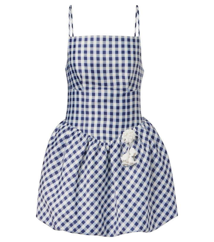 Photo: Self-Portrait Gingham taffeta minidress