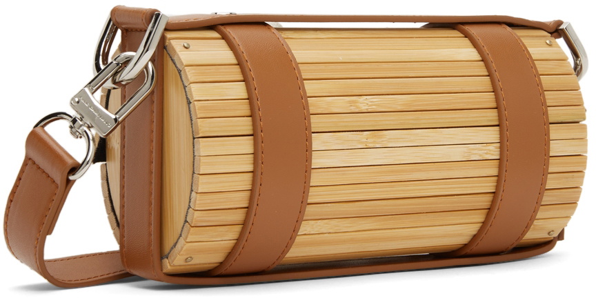Feng Chen Wang Beige & Brown Small Bamboo Bag Feng Chen Wang