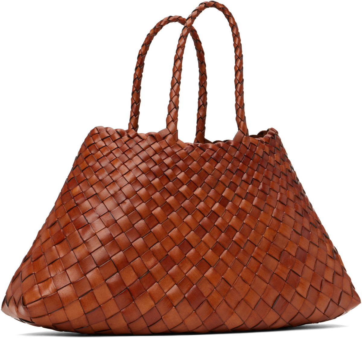 Dragon Diffusion Brown Santa Croce Small Tote