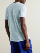 120% - Slim-Fit Linen-Jersey T-Shirt - Blue