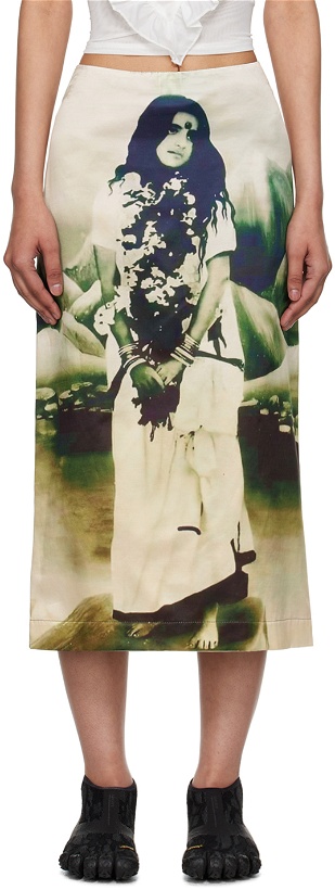 Photo: Ashley Williams Green Printed Midi Skirt