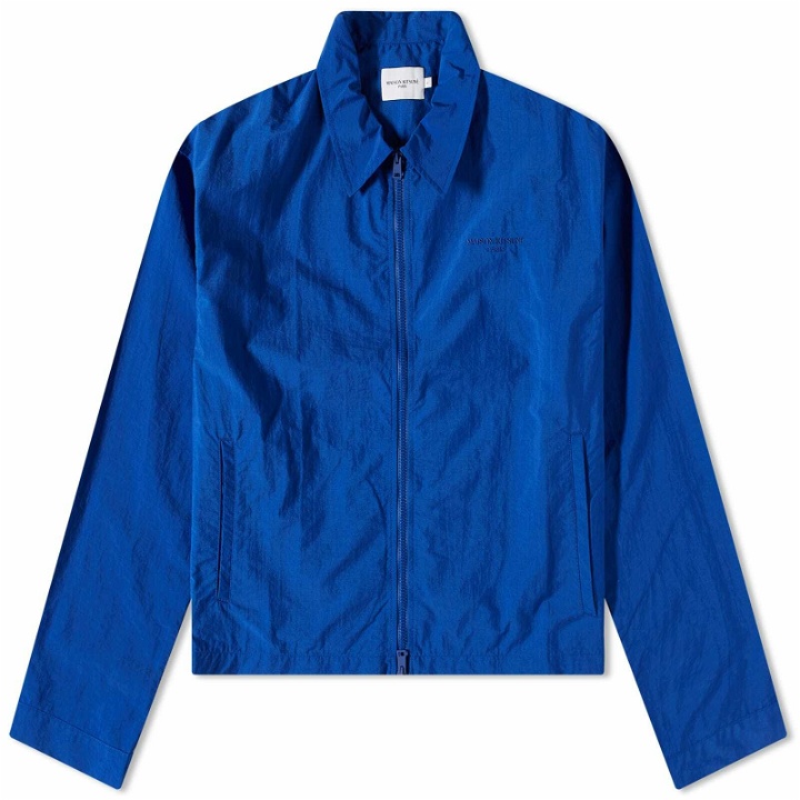 Photo: Maison Kitsuné Men's Technical Zipped Overshirt in Deep Blue