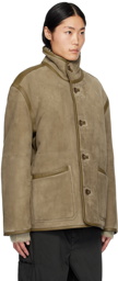 LEMAIRE Beige Reversible Shearling Jacket