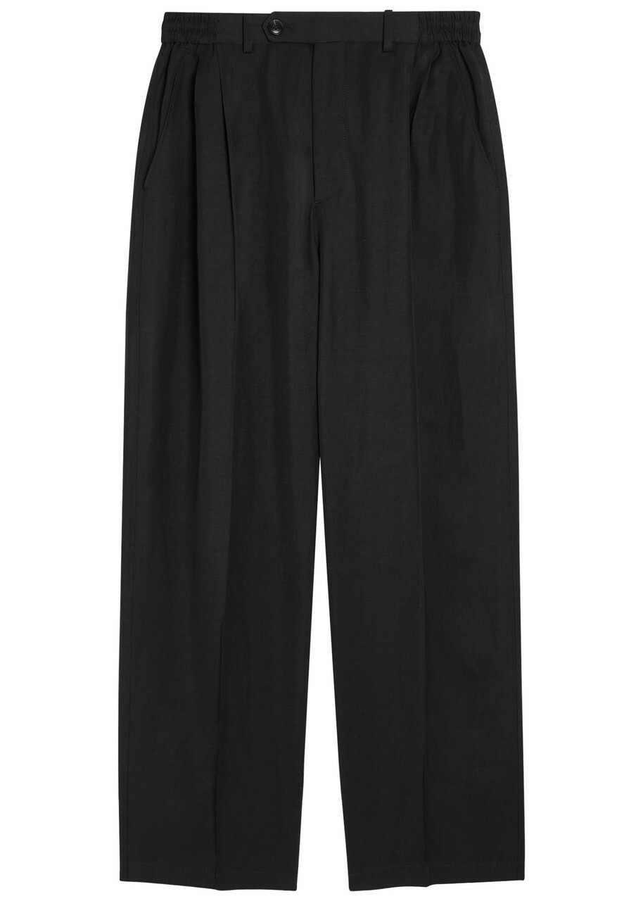 Mki Miyuki Zoku Pleated Woven Suit Trousers Black