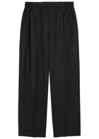Mki Miyuki Zoku Pleated Woven Suit Trousers Black