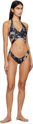 Louisa Ballou Gray Starburst One-Piece Swimsuit
