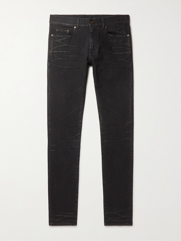 Photo: SAINT LAURENT - Skinny-Fit Stretch-Denim Jeans - Black