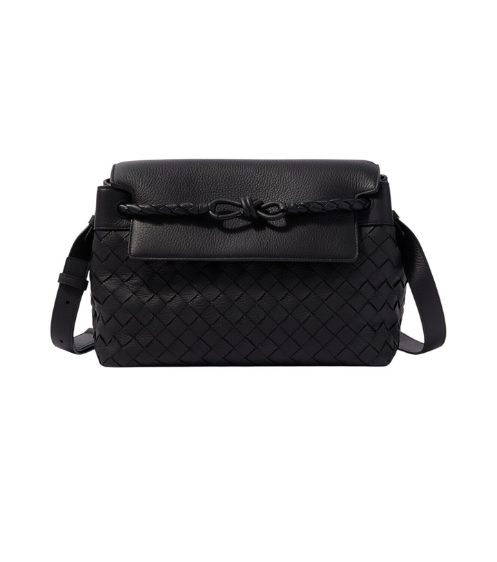 Photo: Bottega Veneta Andiamo Intrecciato Small leather messenger bag