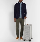 Fabbrica Pelletterie Milano - Spinner 68cm Leather-Trimmed Aluminium Suitcase - Silver