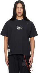 Song for the Mute Black Birkenstock Edition 'The Rebel' Distressed T-shirt