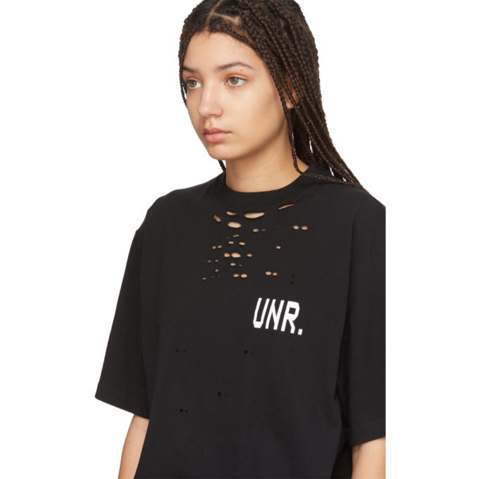 Unravel Black Front Lace-Up Long Sleeve T-Shirt Unravel