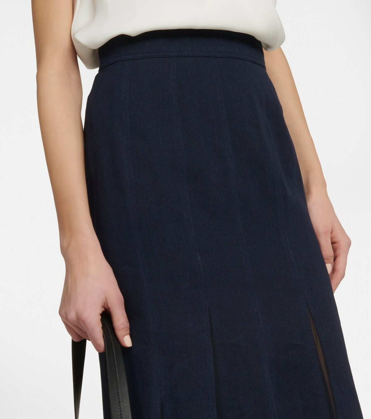 Max Mara - Nicia linen-blend and silk maxi skirt Max Mara