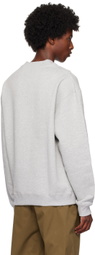 LGN Louis Gabriel Nouchi Grey Laceration Sweatshirt