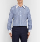 Kingsman - Turnbull & Asser Rocketman Navy Slim-Fit Striped Cotton Shirt - Blue