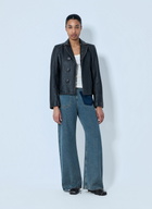 MM6 Maison Margiela Leather Button-Front Jacket