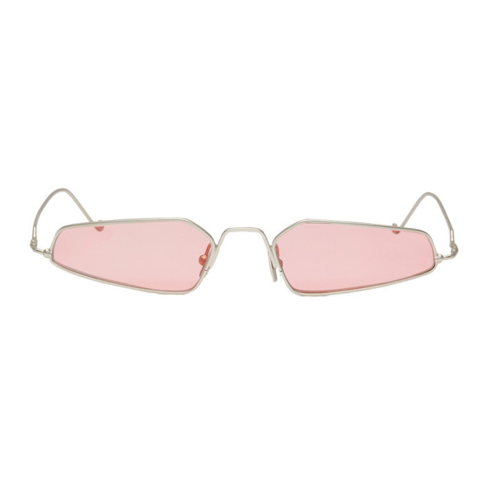 NOR Silver and Pink Dimensions Micro Sunglasses