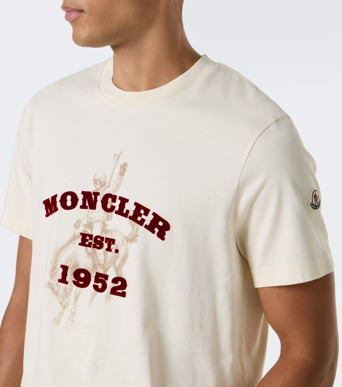 Moncler Printed cotton jersey T-shirt