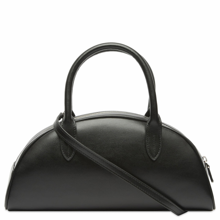 Photo: DUNST Women's Leather Bowling Bag in Black 