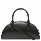 DUNST Women's Leather Bowling Bag in Black 