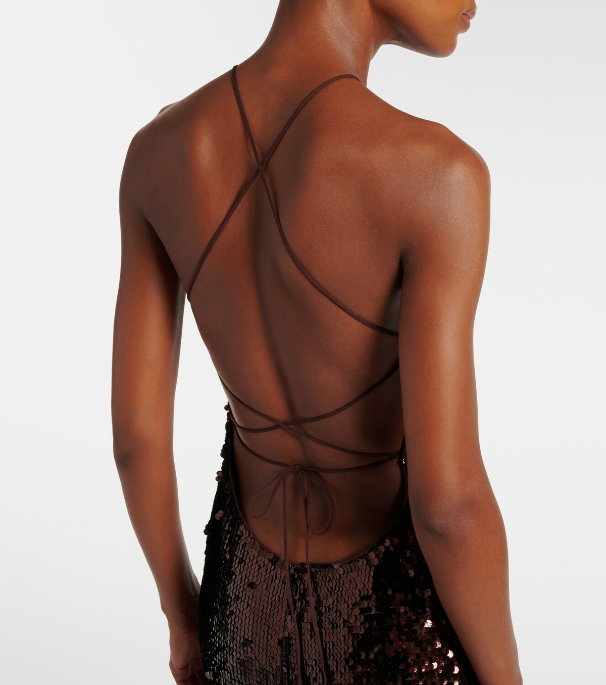 Magda Butrym Floral-appliqué sequined gown