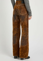 Acne Studios Burnout Straight-leg Canvas Trousers Brown