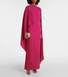 Roksanda Demetria caped crêpe gown